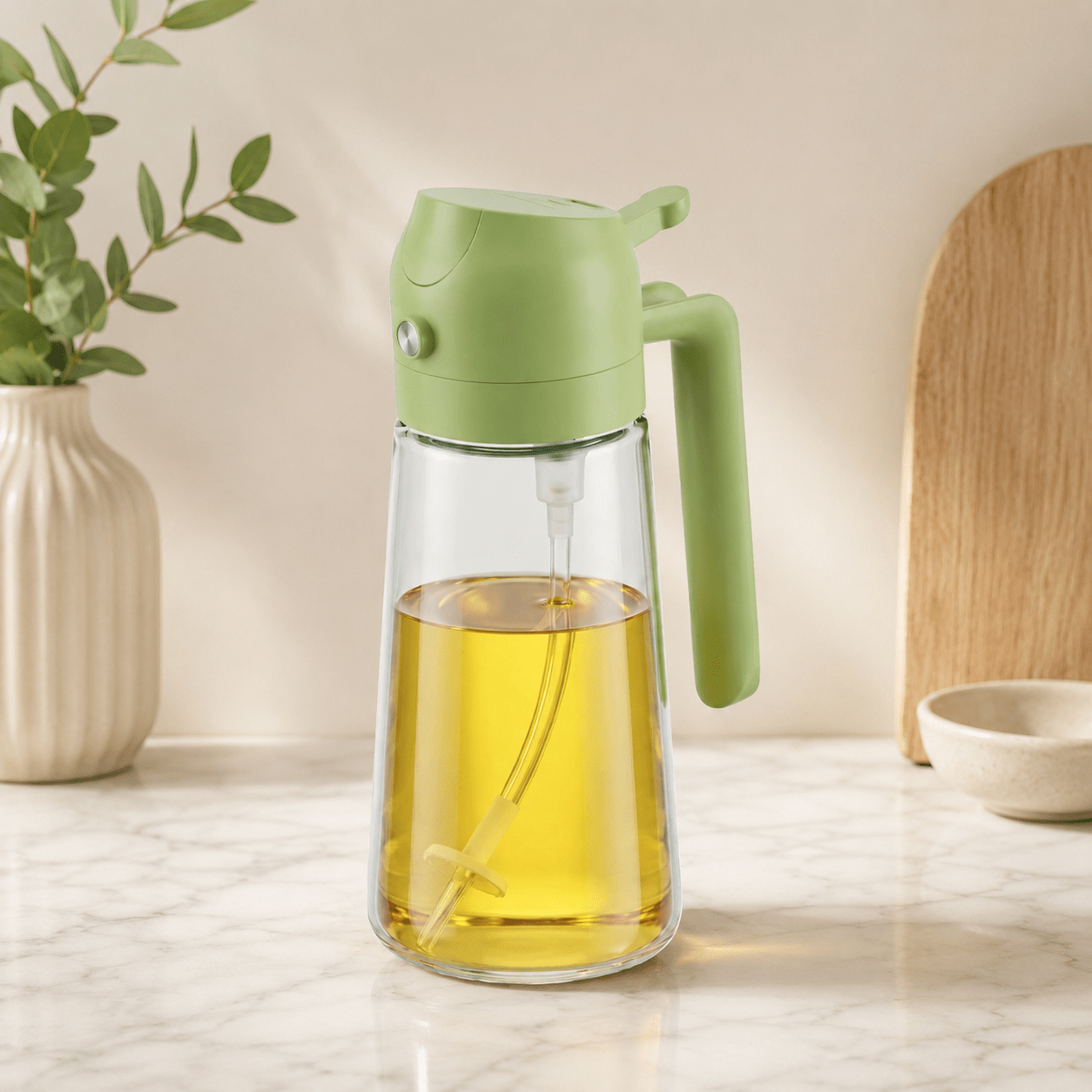 2-in-1 Glass Oil Dispenser & Sprayer - Smart Home