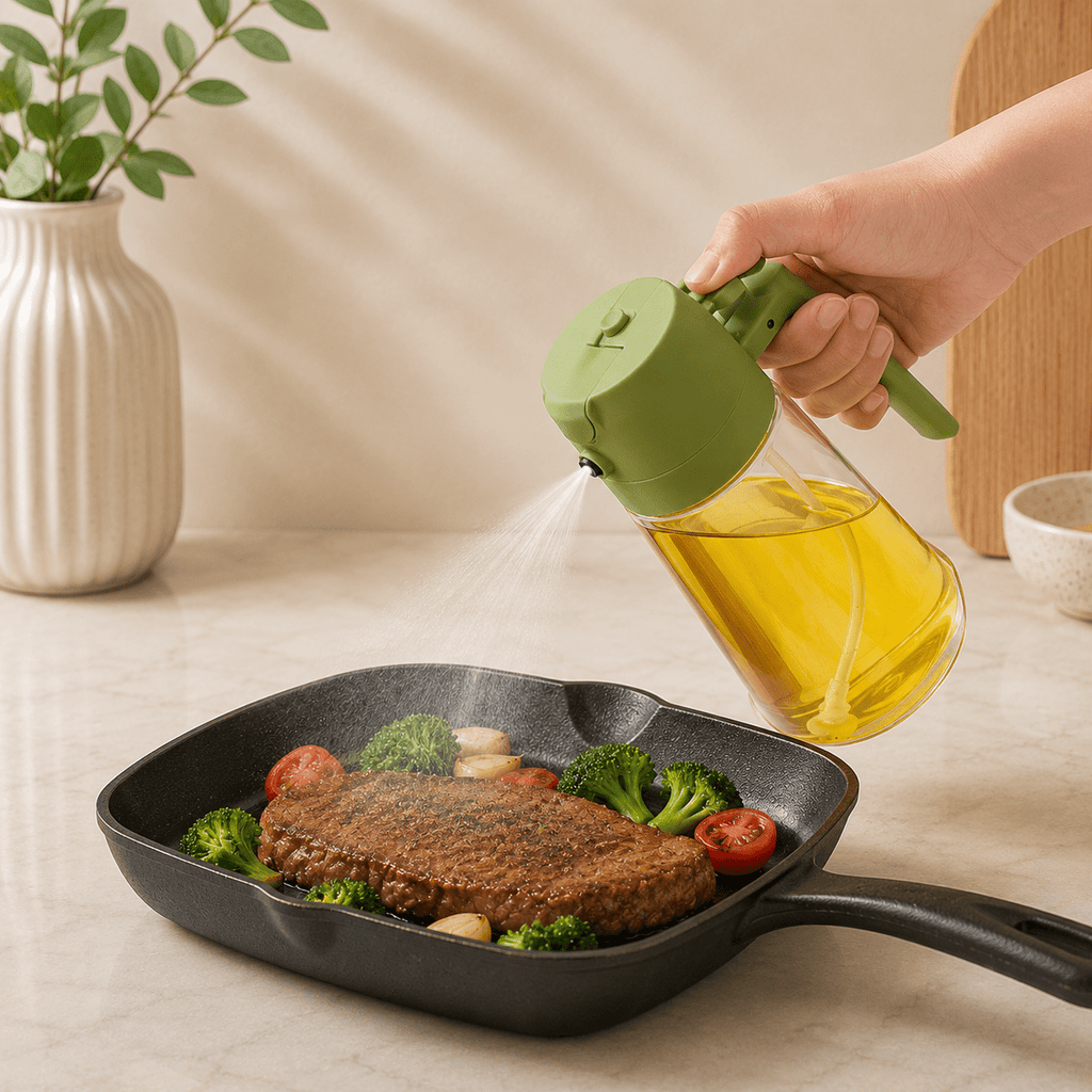 2-in-1 Glass Oil Dispenser & Sprayer - Smart Home