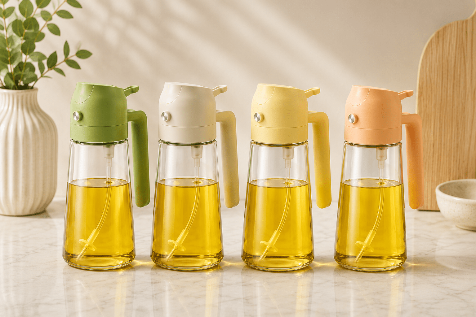 2-in-1 Glass Oil Dispenser & Sprayer - Smart Home