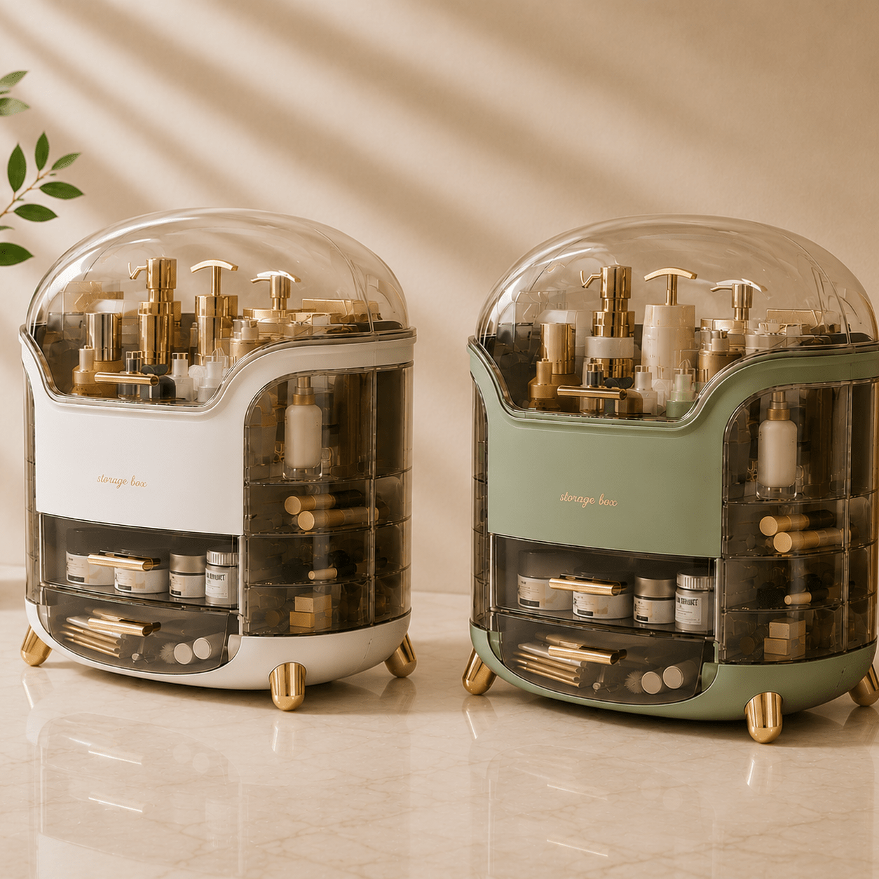 360° Clear Skincare & Cosmetic Organizer Case - Smart Home