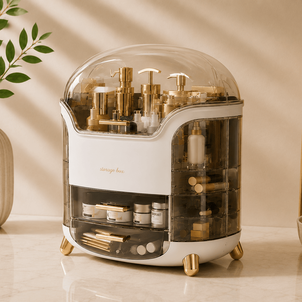 360° Clear Skincare & Cosmetic Organizer Case - Smart Home