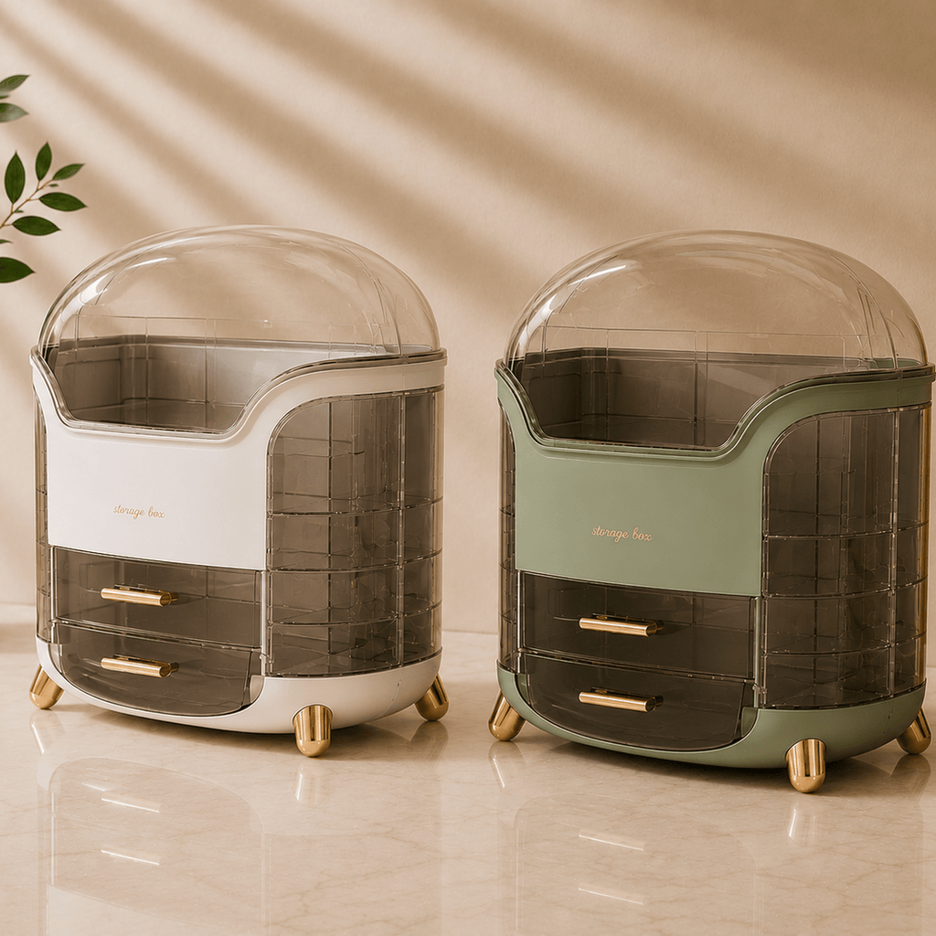 360° Clear Skincare & Cosmetic Organizer Case - Smart Home