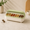 4-In-1 Masala Box with Clear Cover & Spoons - Smart Home