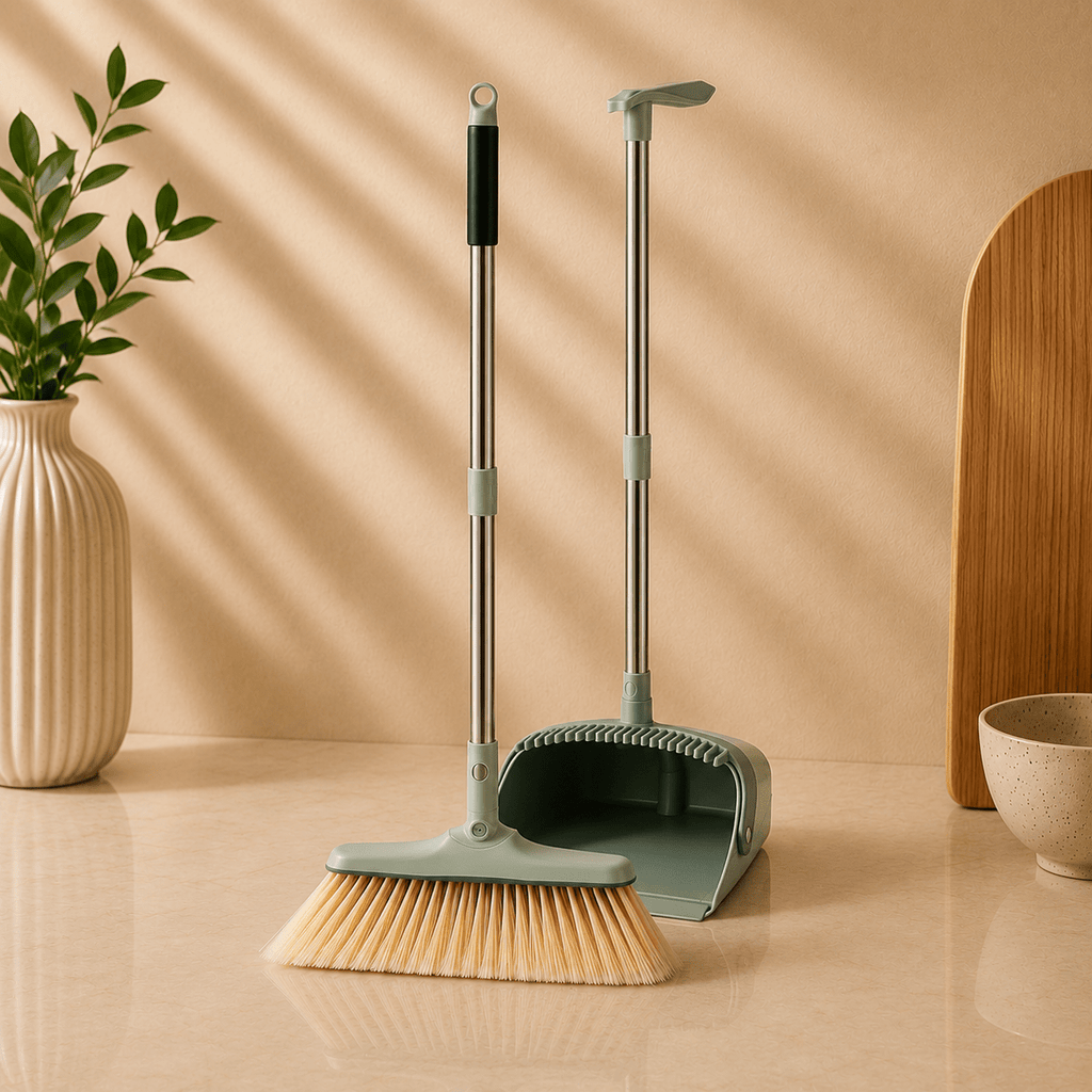 Modern Home Broom With Standing Dustpan Combo - Smart Home